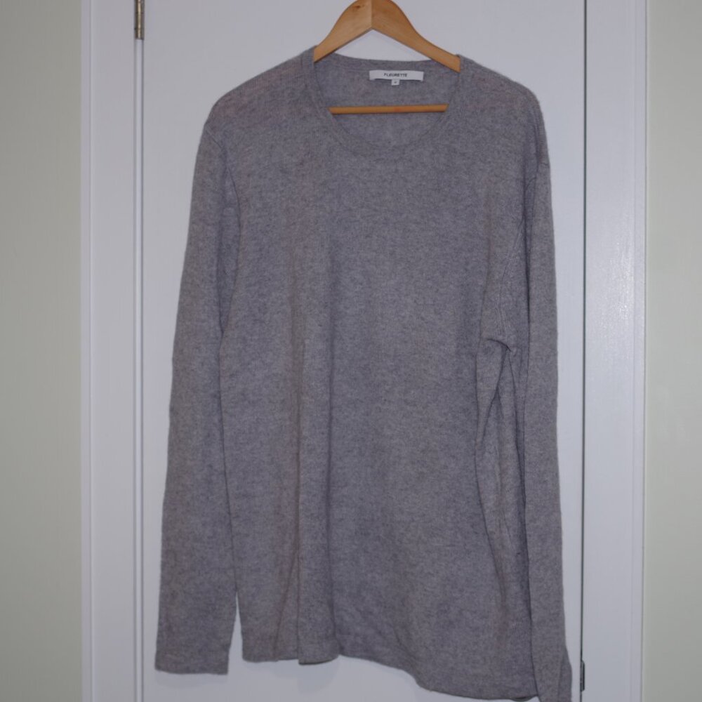 FLEURETTE cashmere viscose pullover Crew neck Oversized sweater Size: M TALL
